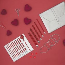 CONJUNTO KNITPRO AMORE - CROCHET TUNISINO INTERCAMBIAVEL -  EDIÇÃO LIMITADA