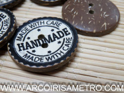 COCONUT BUTTON - HANDMADE - 30MM