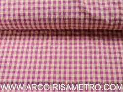 Vichy seersuker - Salmon pink