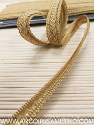 GALÃO COM ENTRANÇADO - DOURADO