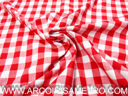 Large Vichy  Plaid fabric - RED 
