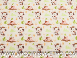 Printed Flanel - Cows and pinks