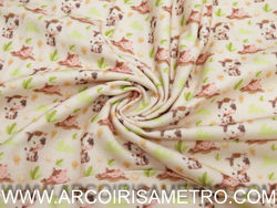 Printed Flanel - Cows and pinks