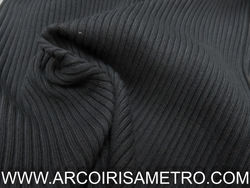 RIBBED JERSEY  - BLACK
