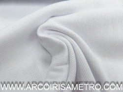 NARROW RIBBED JERSEY  - WHITE