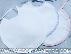 Round Cross-stitch embroidery bib