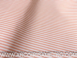 VICHY / PIN STRIPE - TANGERINE