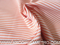 VICHY / PIN STRIPE - TANGERINE