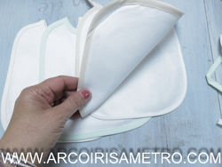 Cross-stitch embroidery bib - PLAIN