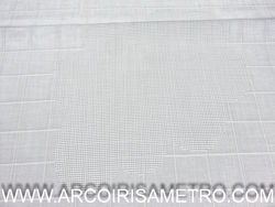 Fralda para bordar num canto NUVEM - BRANCO