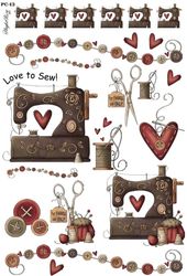 DTF QUICK N EASY TRANSFERS - SEWING MOTIFS PC-13