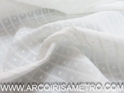 EMBROIDERED EYELET PLUMETTI - WHITE