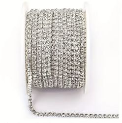 STRING OF RHINESTONES  - SILVER AND CLEAR