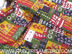 AFRICAN BLOCK WAX PRINT  - ABSTRACT PATCHWORK