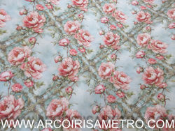 BEGONIA GARDEN ON TEAL BACKGROUND