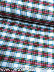 SCOTISH TARTAN - RED / WHITE / GREEN  WITH GOLD APOINTMENT
