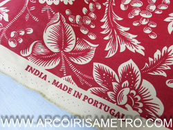 STAMPED CRETONE - RED