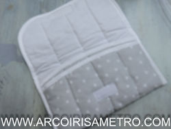 Porta documentos com barra para bordar - Cinza