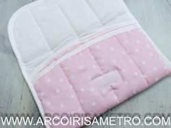 Porta documentos com barra para bordar - Rosa