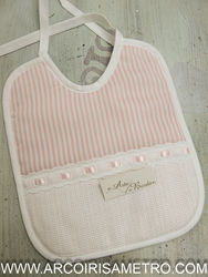 BIB TO CROSS STITCH - PINK STRIPES