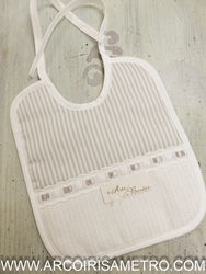 BIB TO CROSS STITCH - GRAY STRIPES