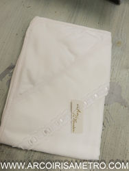 WHITE - Cotton diaper with aida strip 