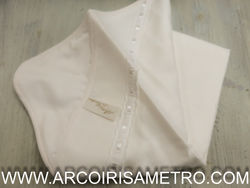 WHITE - Cotton diaper with aida strip 