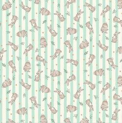 MAKOWER LITTLE ONES 191_T Bunnies  Teal