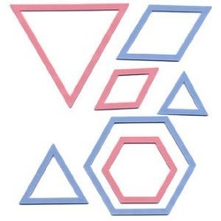 Moldes - Gabarito triangulos e hexagonos  CLOVER
