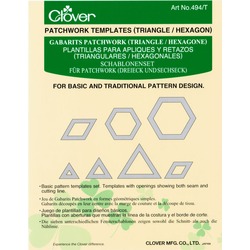 Clover - Moldes para patchwork triângulo/ hexágono 