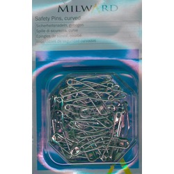 Curved No 2 Safety Pins - MILWARD