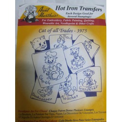 Hot Iron Transfer 3975 CAT OF ALL TRADES