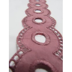 COTTON LACE - CHAIN CIRCLES - DUSTY ROSE