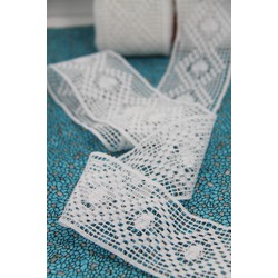 RENDA 100% ALGODAO - FINA - BRANCA