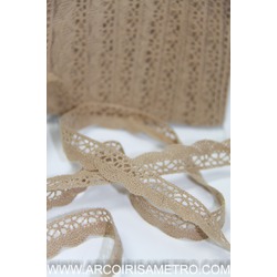 RENDA 100% ALGODAO - FINA - CAFE COM LEITE