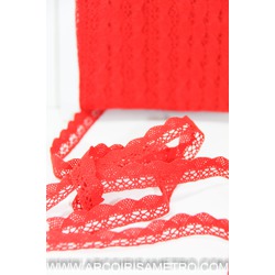 RENDA 100% ALGODAO - FINA - VERMELHO 