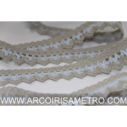 RENDA BI-COLOR - LINHO / AZUL BEBE