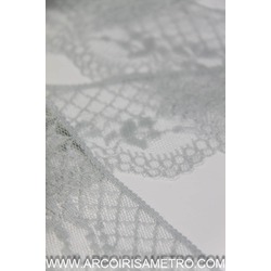 RENDA TULE COM 5 CM - CINZA