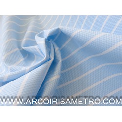 PIQUET ESTAMPADO - RISCA AZUL