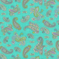 BRIARCLIFF SPACED PAISLEY TEAL 120-10312