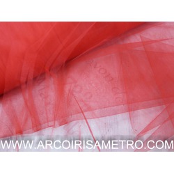 TULE  - MACIO - 3 MT LARGURA - VERMELHO