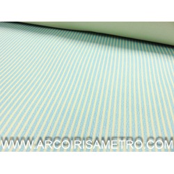 PIN STRIPE SYNTHETIC LEATHER - BLUE