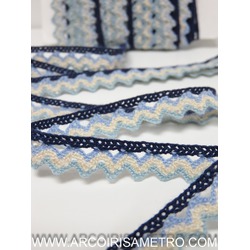 RENDA - BICOS TRI-COLOR - AZUL