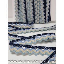 RENDA - BICOS TRI-COLOR - AZUL