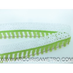 RENDA / FRANJA -  BRANCA/ VERDE