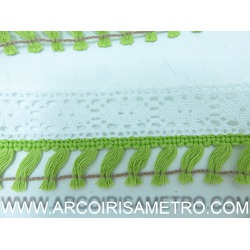 RENDA / FRANJA -  BRANCA/ VERDE