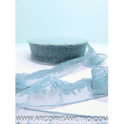 RENDA TULE COM 3 CM - CINZENTO