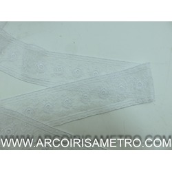 RENDA TULE COM 5 CM - BRANCA