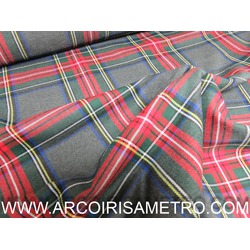 SCOTISH KILT FABRIC - DARK GREY 