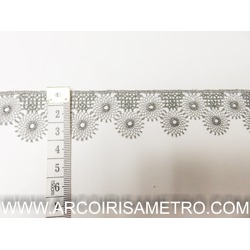 RENDA FINA COM 3.5 CM - CINZENTO